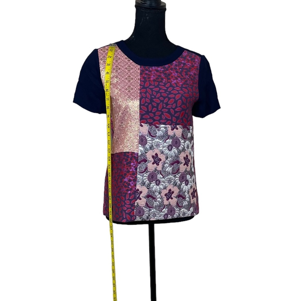 J Crew Collection Brocade Patchwork Top - image 7